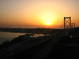 夕景と関門橋