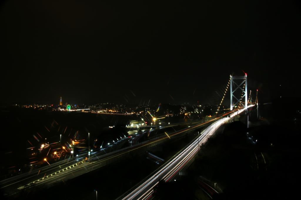 関門橋・夜の遠景